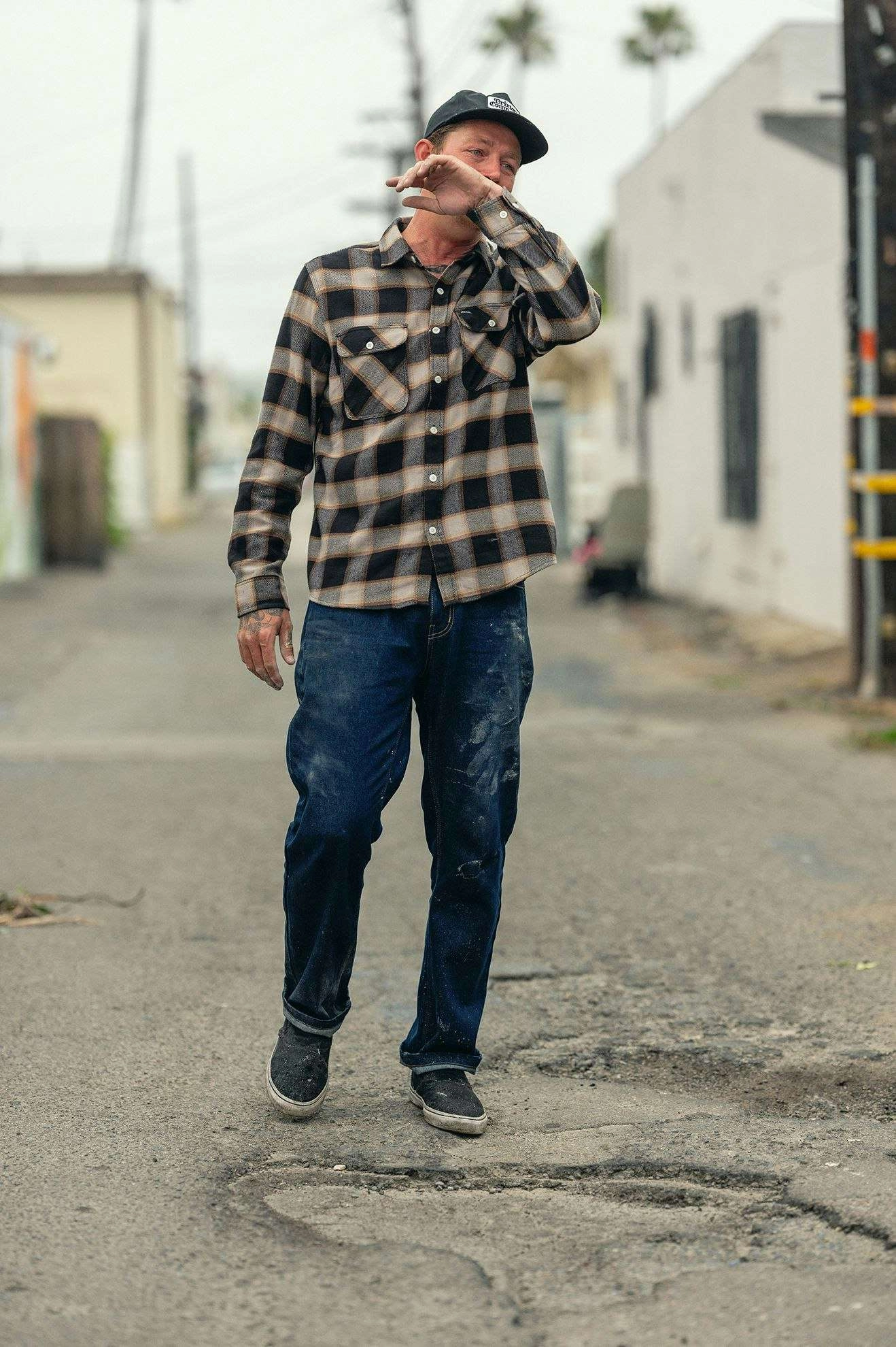 Fall Fashion 20th Anniversary Bowery L/S Flannel - Black/Cream