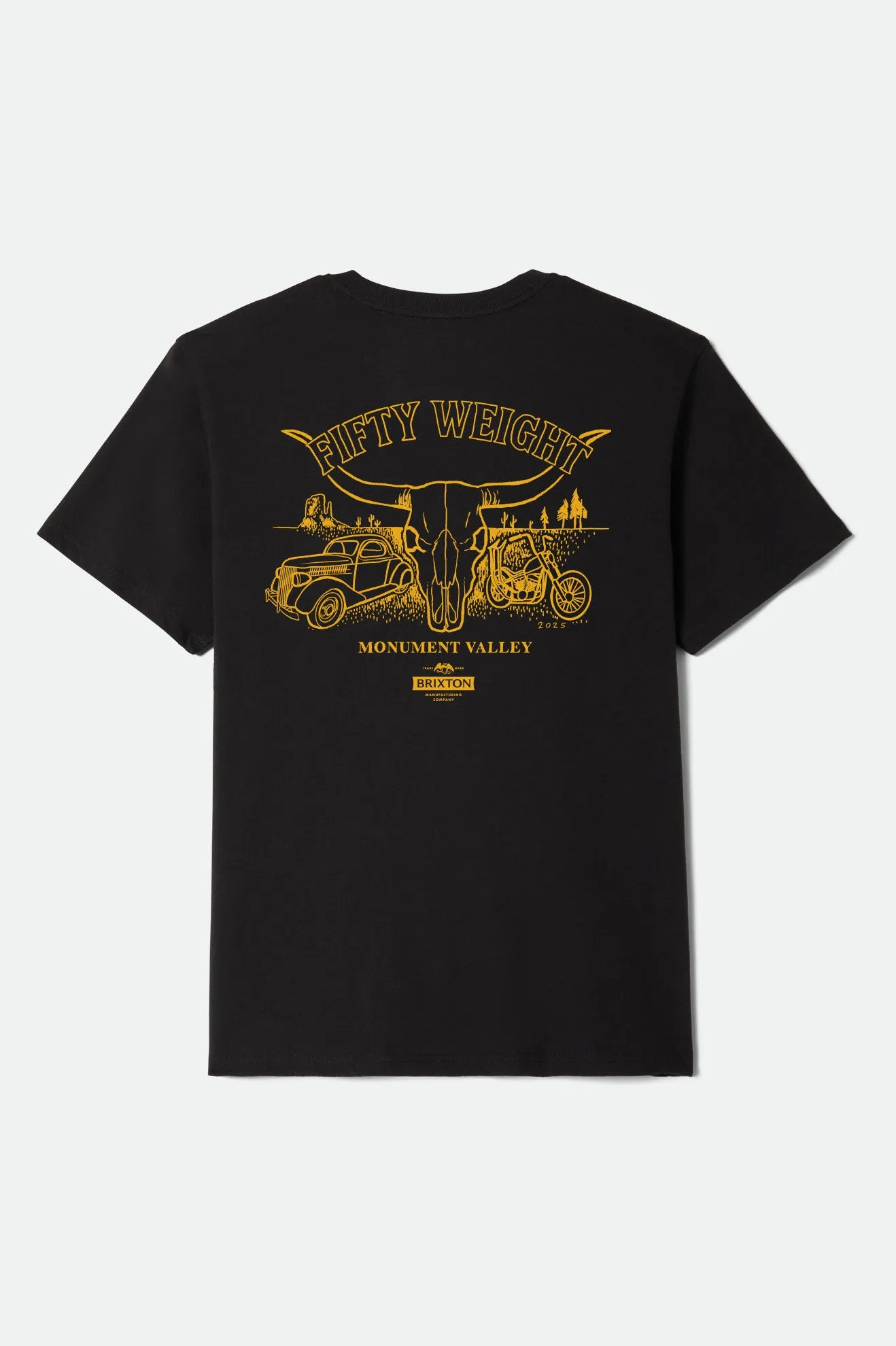 Preppy Bohemian style 50 Weight 2025 S/S T-Shirt - Black