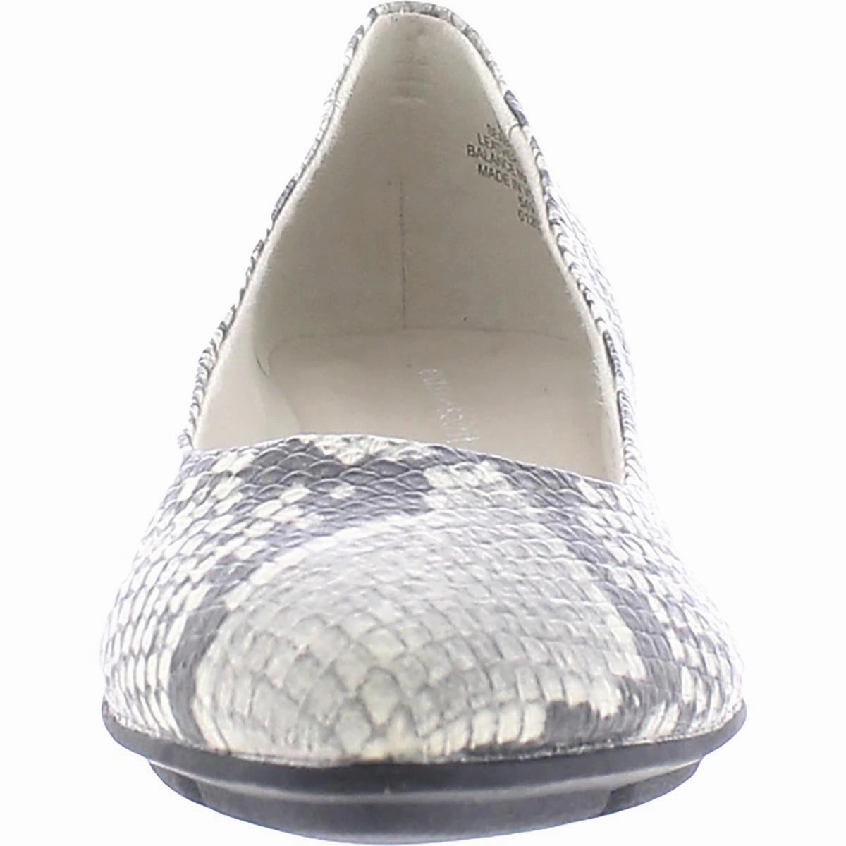 Abelle6 Womens Leather Snake Print Wedge Heels Light Arch