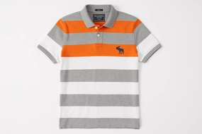 Taped Neckline ABERCROMBIE & FITCH STRIPE POLO