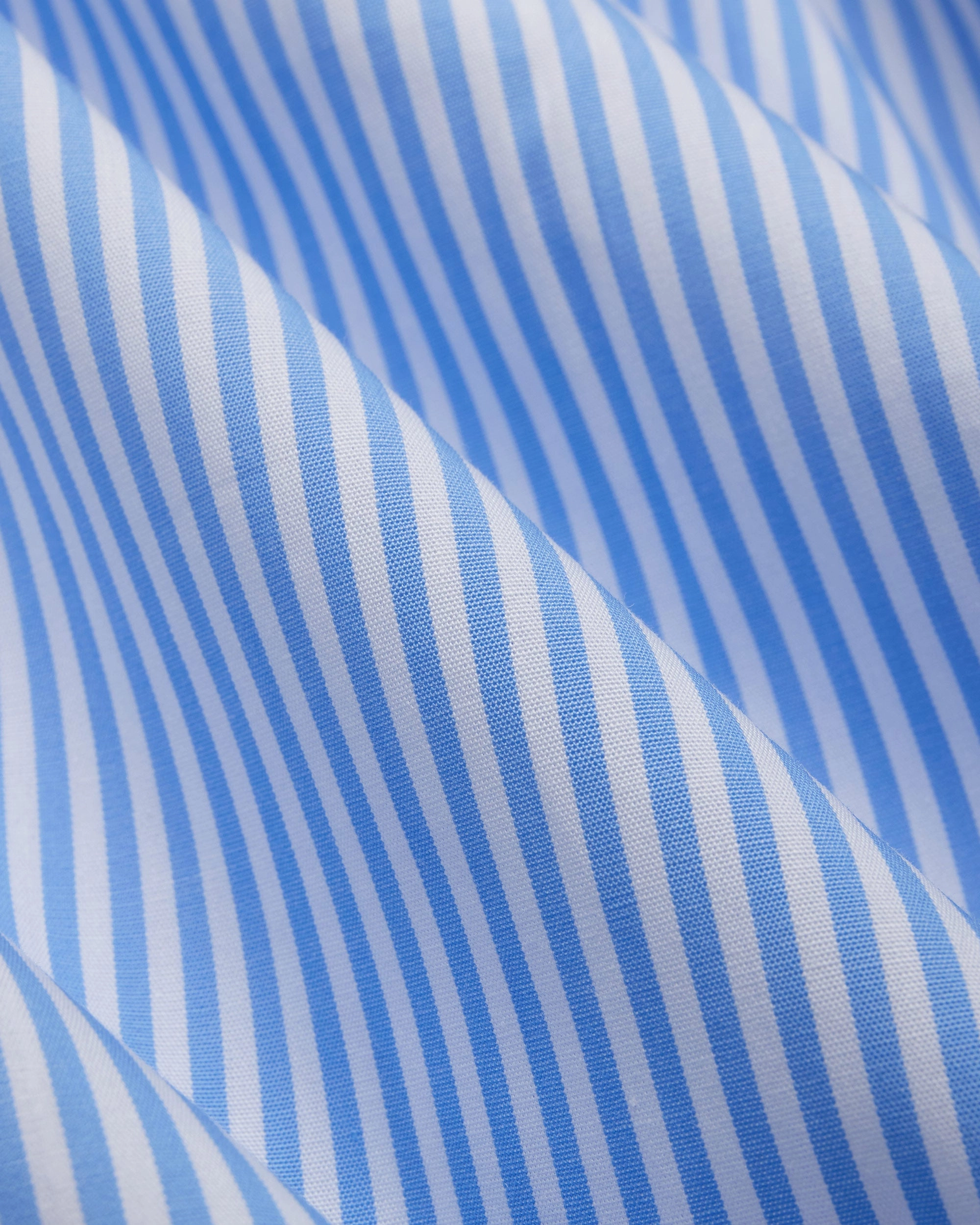 Made-in-Canada Light Blue Candy Stripe Spread Collar Dress Shirt - Classic Fit Formal Elegance Gradient effect