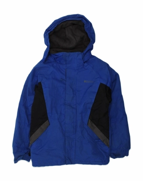 MOUNTAIN WAREHOUSE Boys Hooded Windbreaker Jacket 9-10 Years Blue Ergonomic Design
