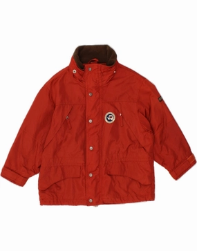 NAPAPIJRI Boys Windbreaker Jacket 3-4 Years Red Nylon Layer Essential