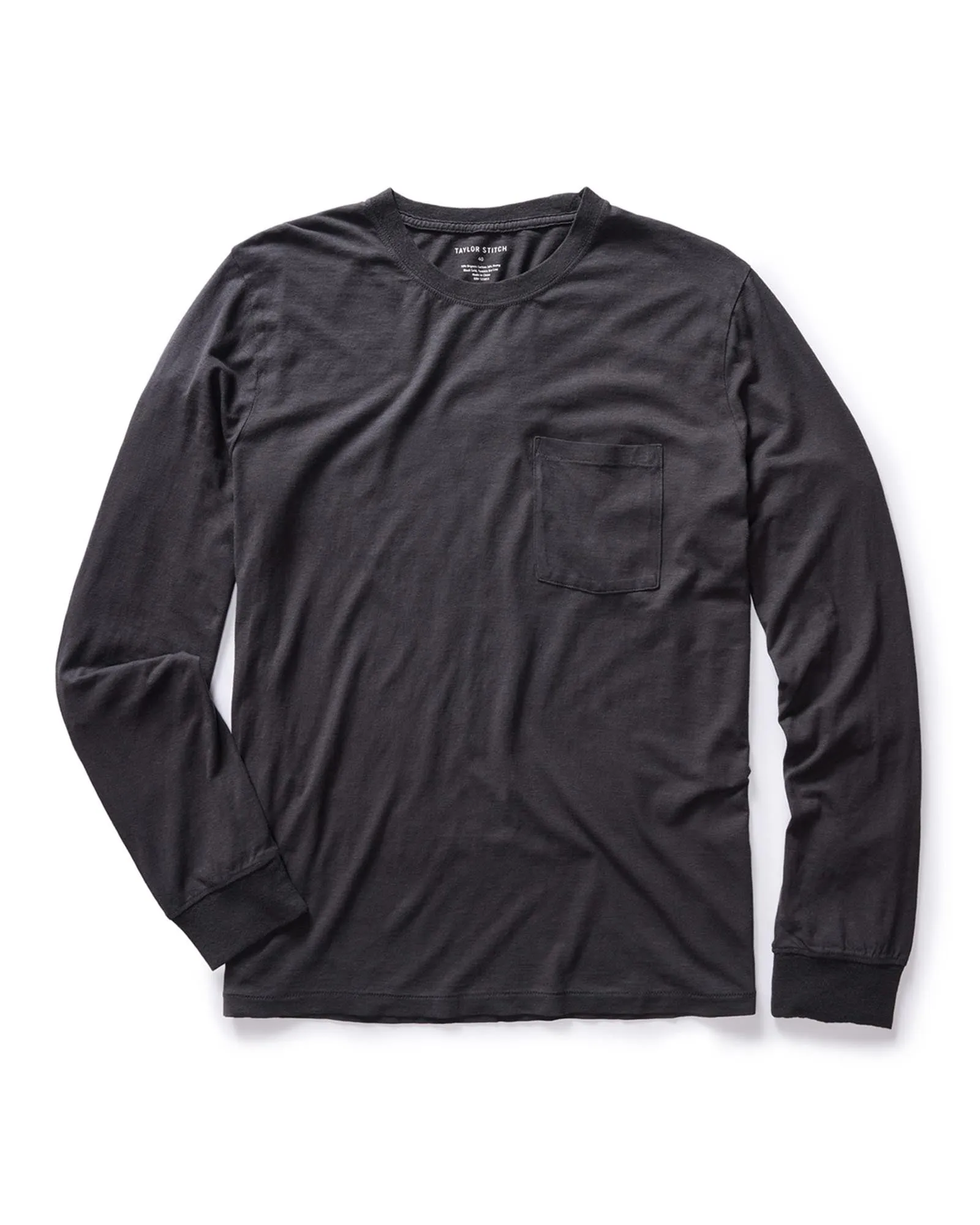 Fashion and Comfort The Cotton Hemp Long Sleeve Tee in Charcoal