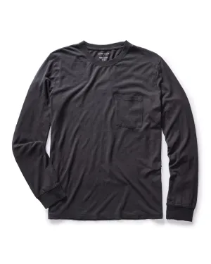 Fashion and Comfort The Cotton Hemp Long Sleeve Tee in Charcoal