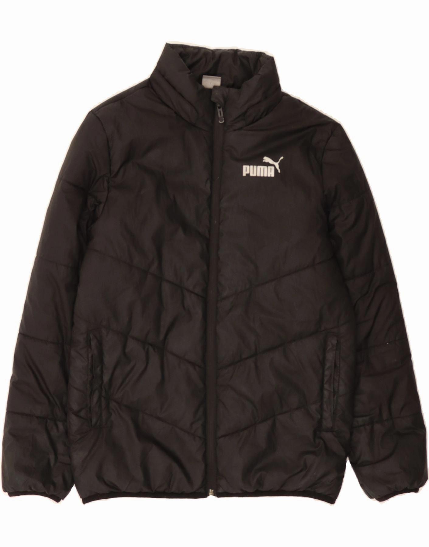 PUMA Boys Padded Jacket 11-12 Years Black Polyester city lights Road Trip