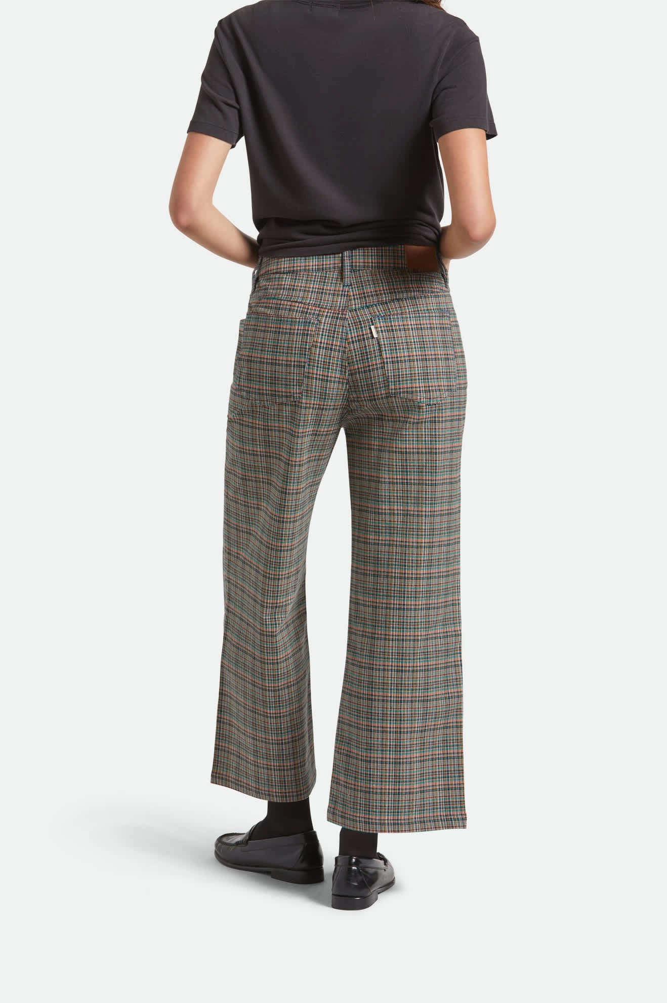 Margo Cropped 5-Pocket Pant - Multi Stripe/Plaid ReflectiveTrim Customizable length