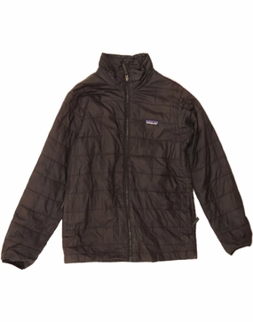 PATAGONIA Boys Padded Jacket 11-12 Years Large  Black Polyester Insulated Interior