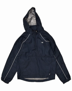 UMBRO Boys Hooded Anorak Rain Jacket 10-11 Years Navy Blue Polyester Sport Function library