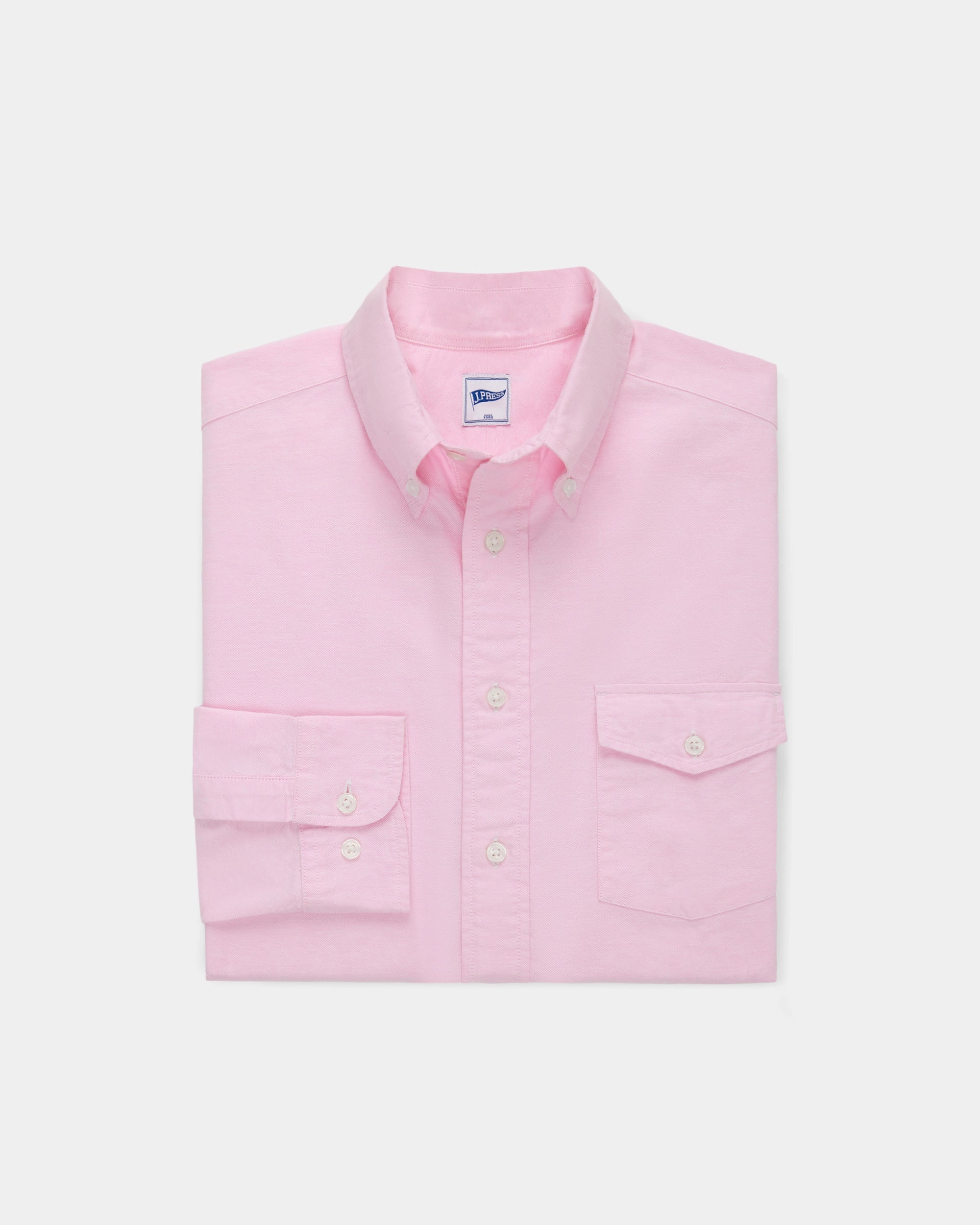 Thermal Regulation Fabric Pink Enzyme-Washed Oxford Sport Shirt - Trim Fit