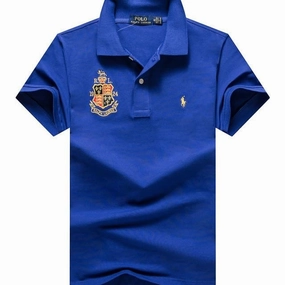 Polo Ralph Lauren Royal Blue Small Pony and Badge Polo Quick Dry Material Garment Dyed Finish