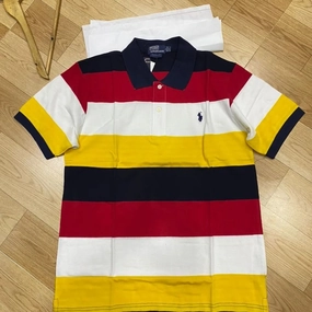 Active Trend Look High Density Cotton Polo Ralph Lauren Stripe Men Polo