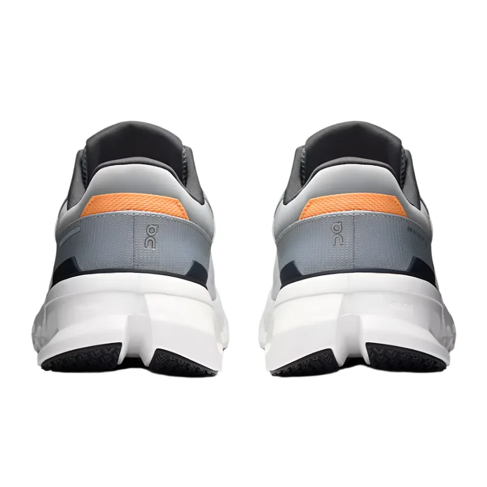 On Men's Cloudrunner 2 Running Shoes in Wolf/Ivory SS25 Biomechanical Support Professional Shoes