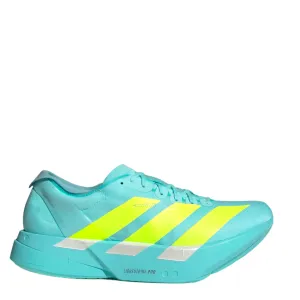 Adidas Men's Adizero Adios Pro 4 Running Shoes in Flash Aqua/Lucid Lemon/Mint Ton AW25 Dynamic Fit Tech