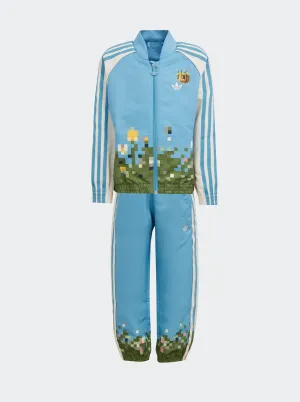 adidas Originals X Minecraft Tracksuit Set Kids Hedgehog like Outdoor Essential