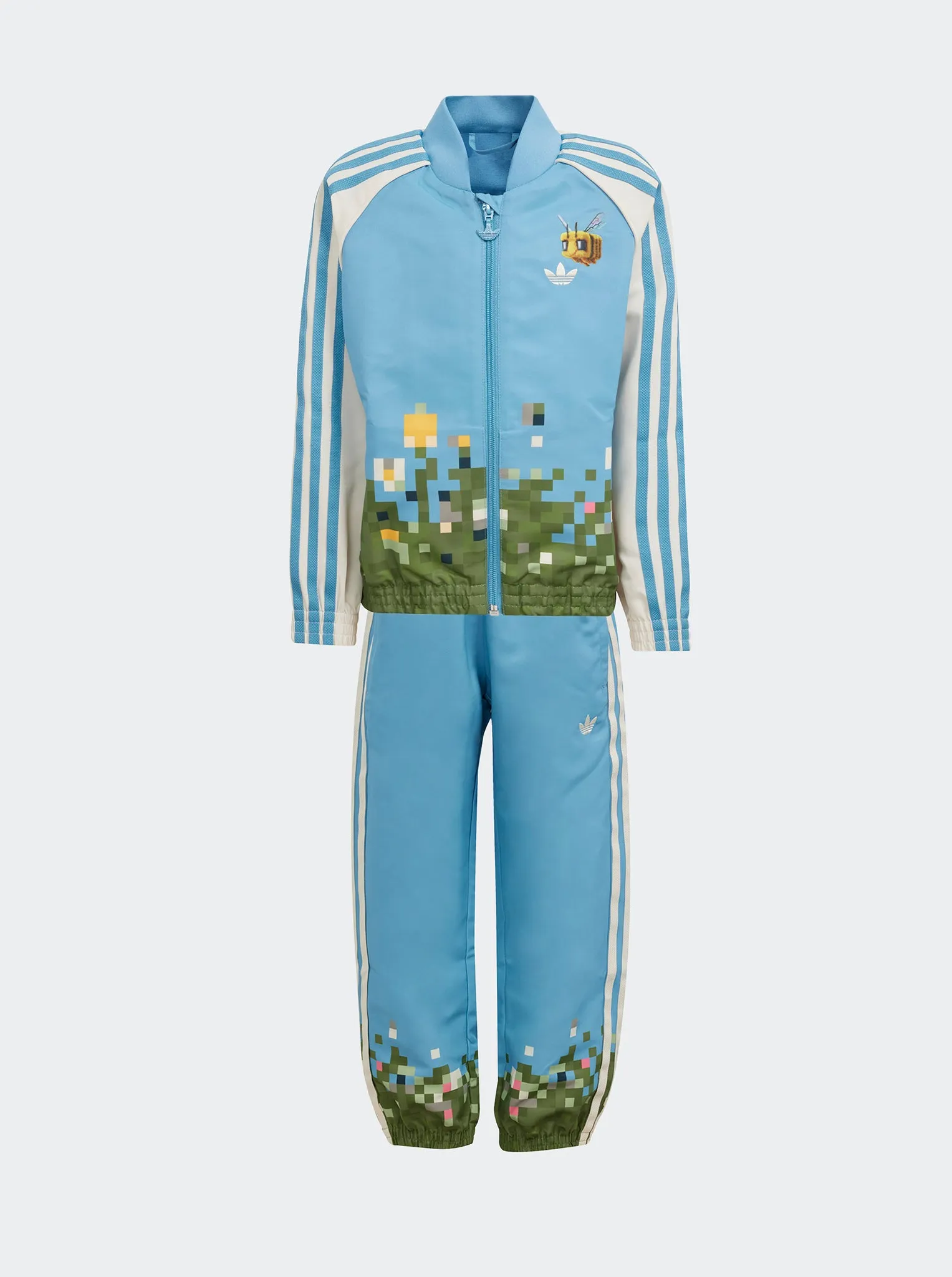 adidas Originals X Minecraft Tracksuit Set Kids Hedgehog like Outdoor Essential