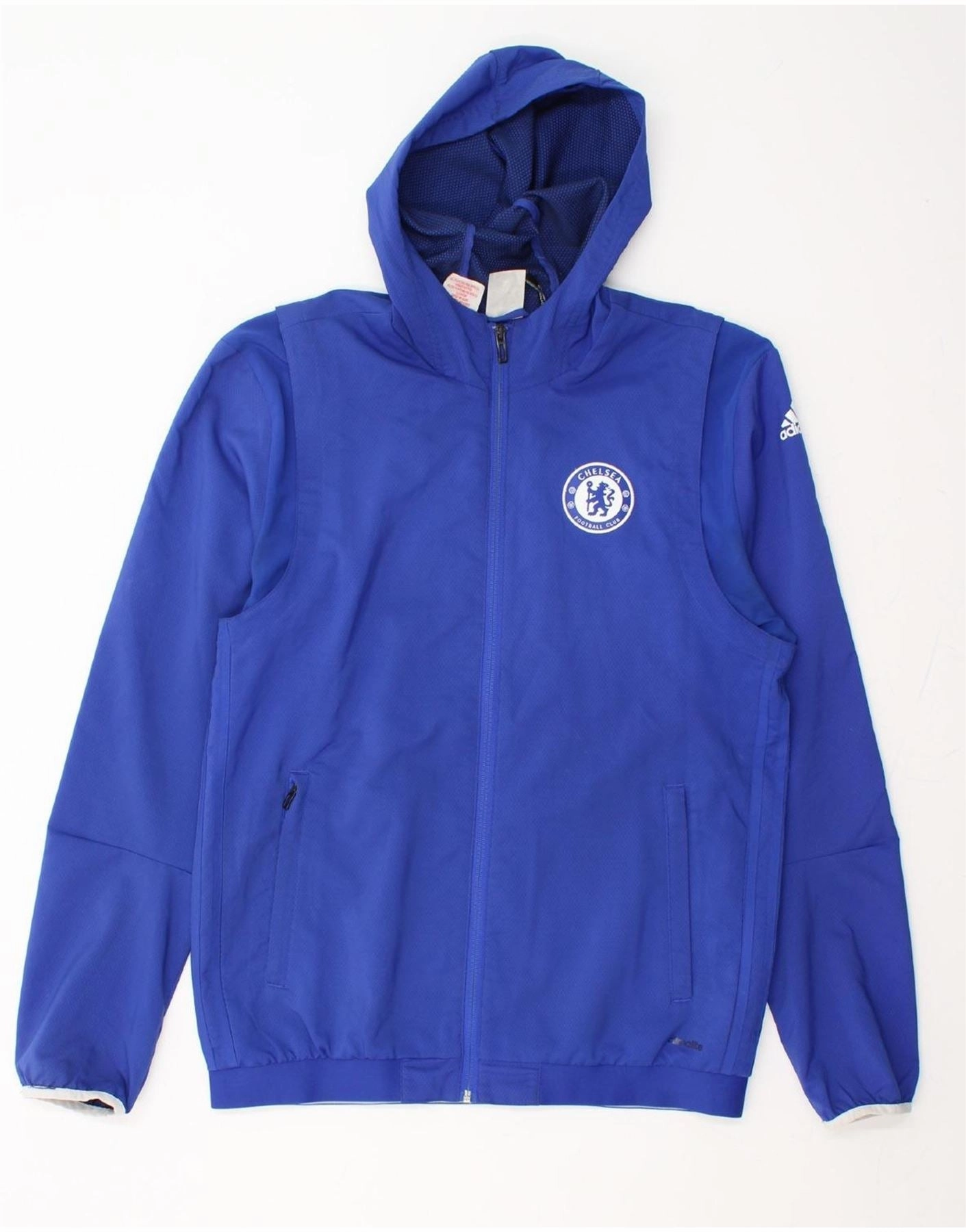 Light Padding ADIDAS Boys Chelsea FC Hooded Rain Jacket 15-16 Years  Blue Polyester