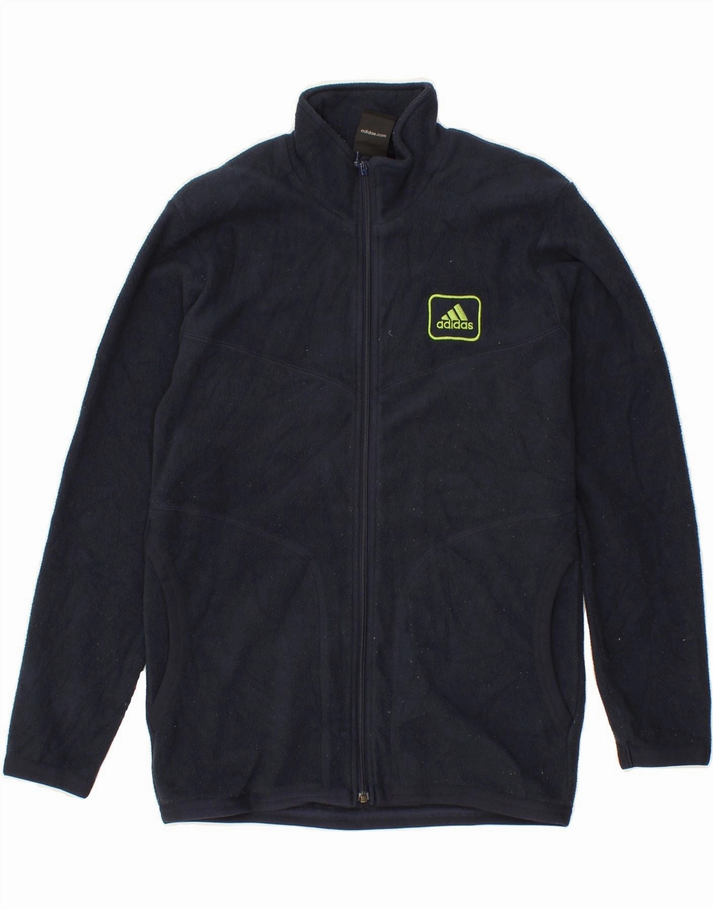suitable for land sports ADIDAS Boys Graphic Fleece Jacket 11-12 Years Navy Blue