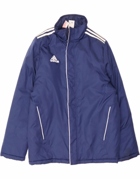 Compact Packability Smooth Zipper Action ADIDAS Boys Graphic Windbreaker Jacket 15-16 Years Navy Blue Sports