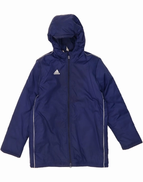 Halloween costume suitable for stage shows ADIDAS Boys Hooded Raincoat 11-12 Years Navy Blue Nylon