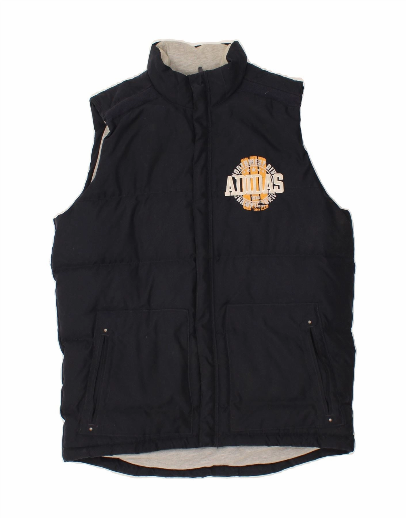 ADIDAS Boys Padded Gilet 15-16 Years Black Polyester scarf