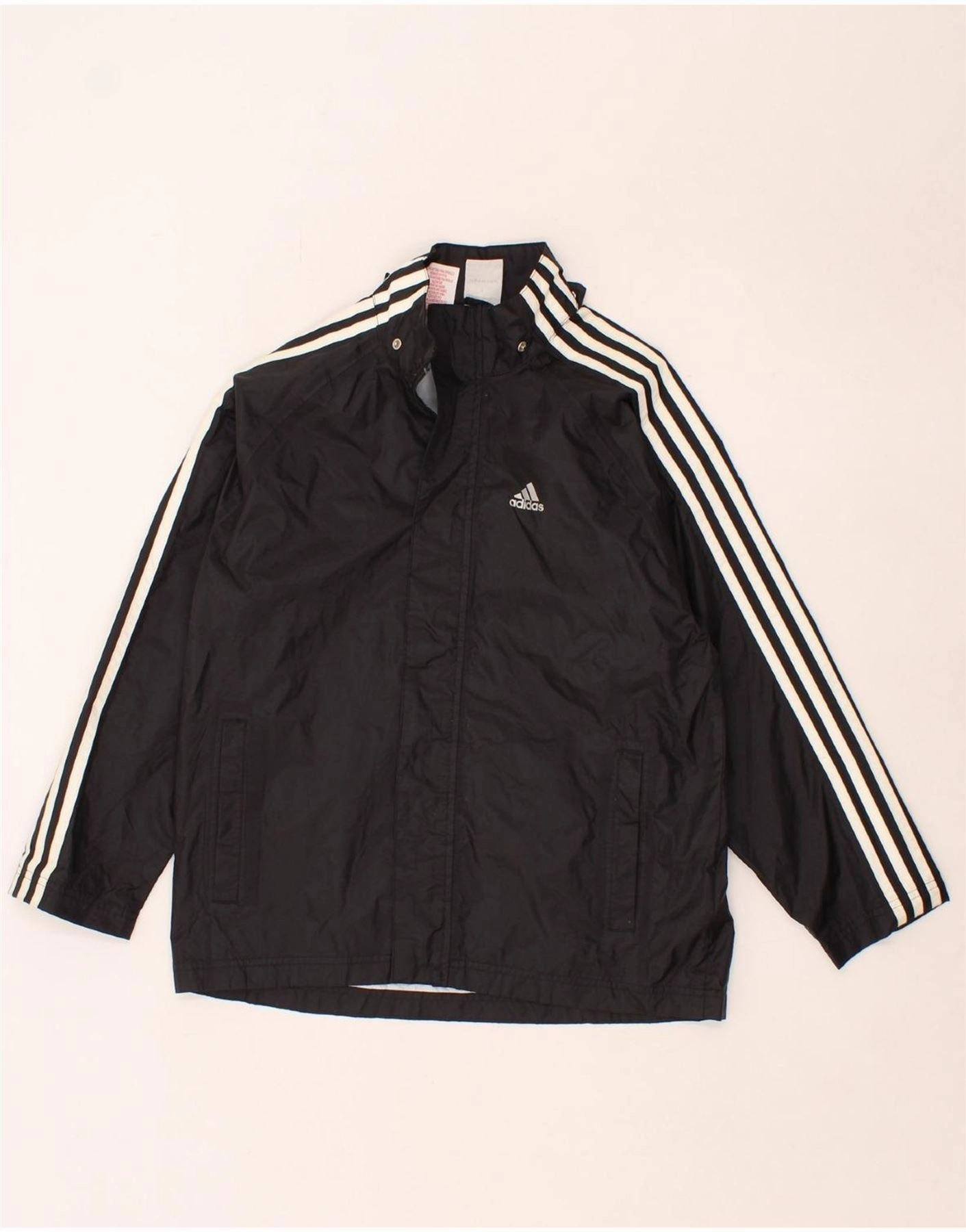 Fashion Layer ADIDAS Boys Rain Jacket 9-10 Years Black Polyamide