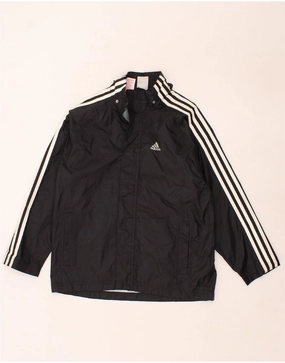Fashion Layer ADIDAS Boys Rain Jacket 9-10 Years Black Polyamide