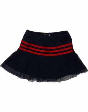 Weekend Fresh ADIDAS Girls Mini Skirt 5-6 Years W22  Navy Blue Polyester