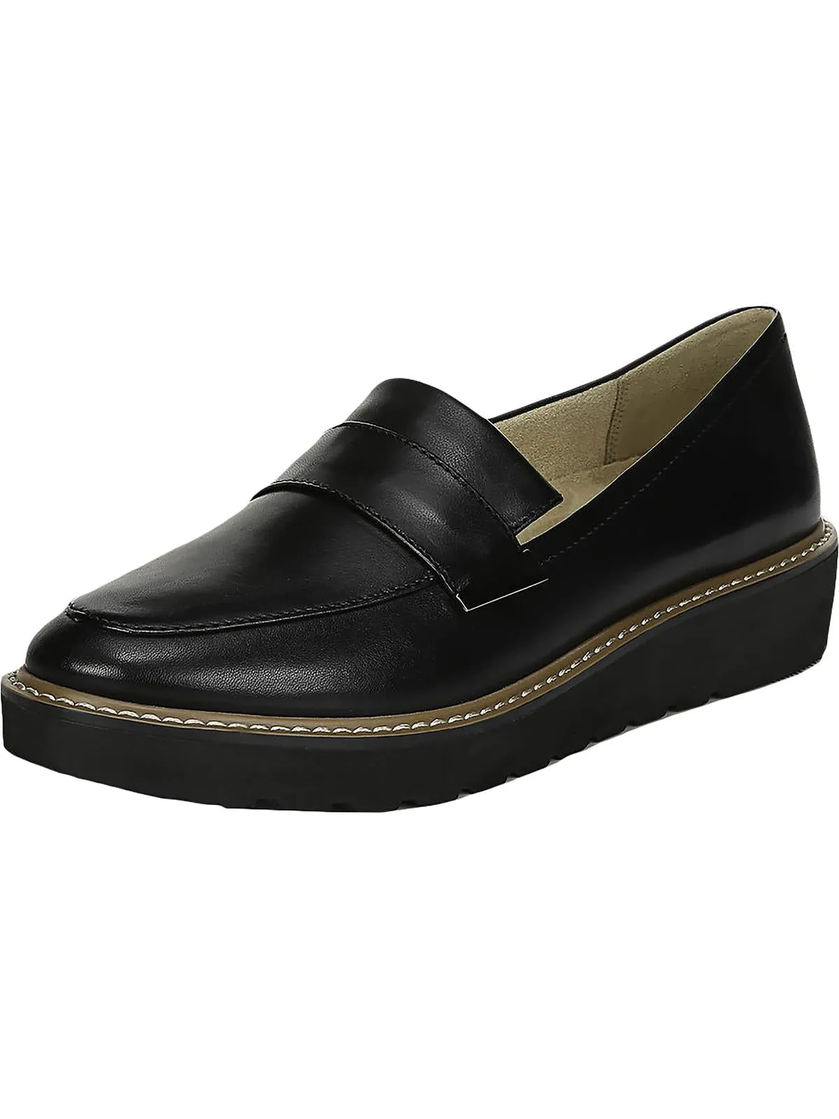 Adiline Womens Padded Insole Slip On Penny Loafers Professional Fit Soft Guard