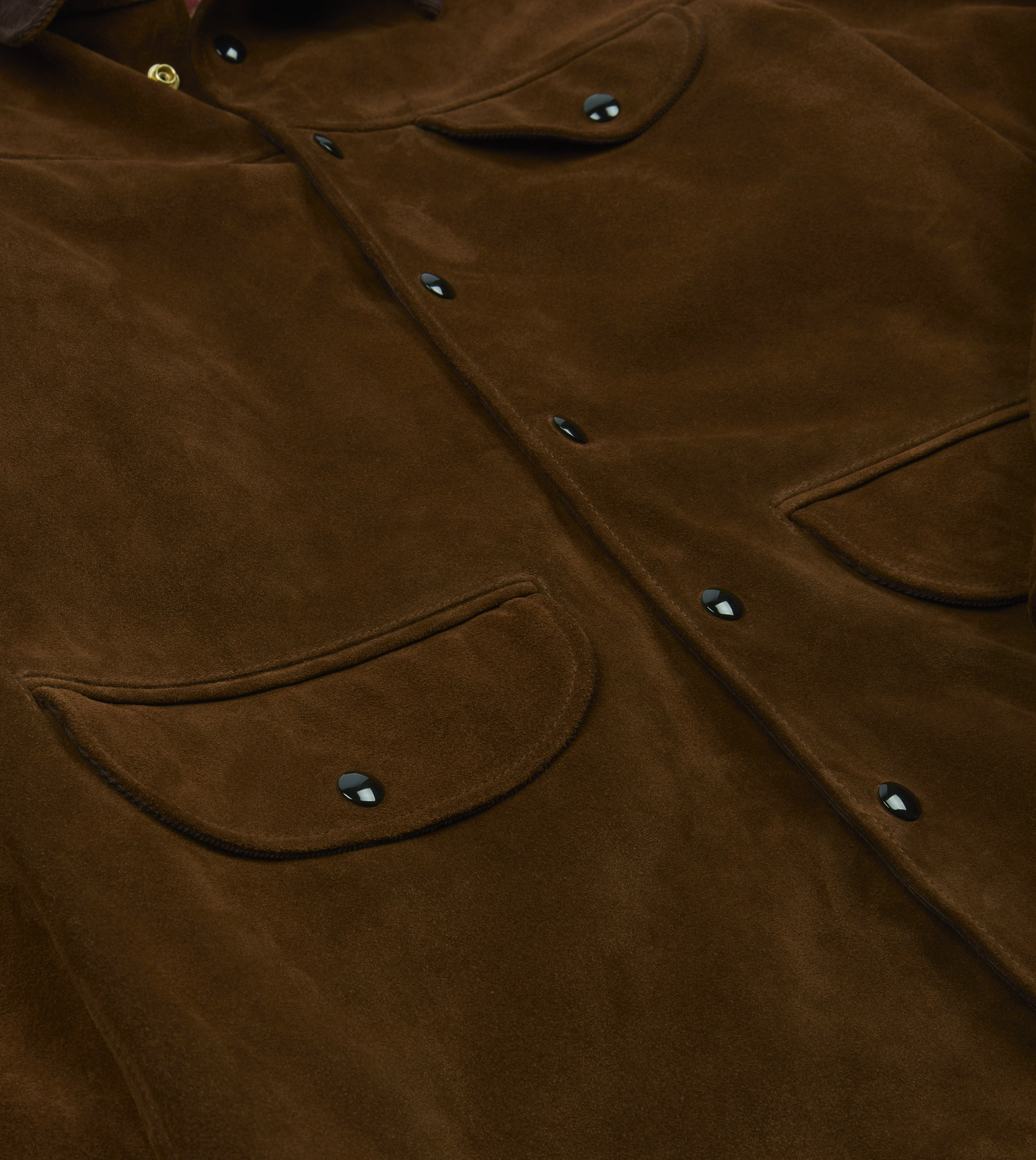 Brown Suede Car Coat with Blanket Lining Weatherproof Zippers