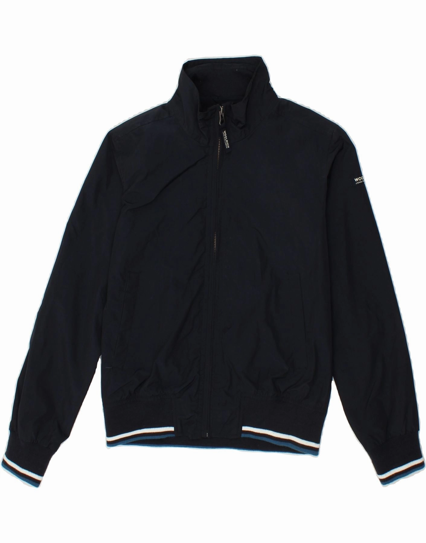 Wind Layer gardeners WOOLRICH Boys Bomber Jacket 9-10 Years Navy Blue Polyester