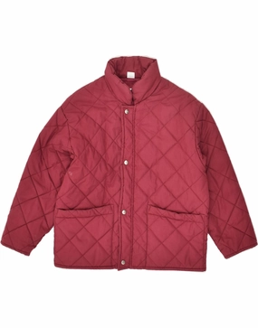 FILA Boys Quilted Jacket 7-8 Years Burgundy Cotton Modern Tailoring