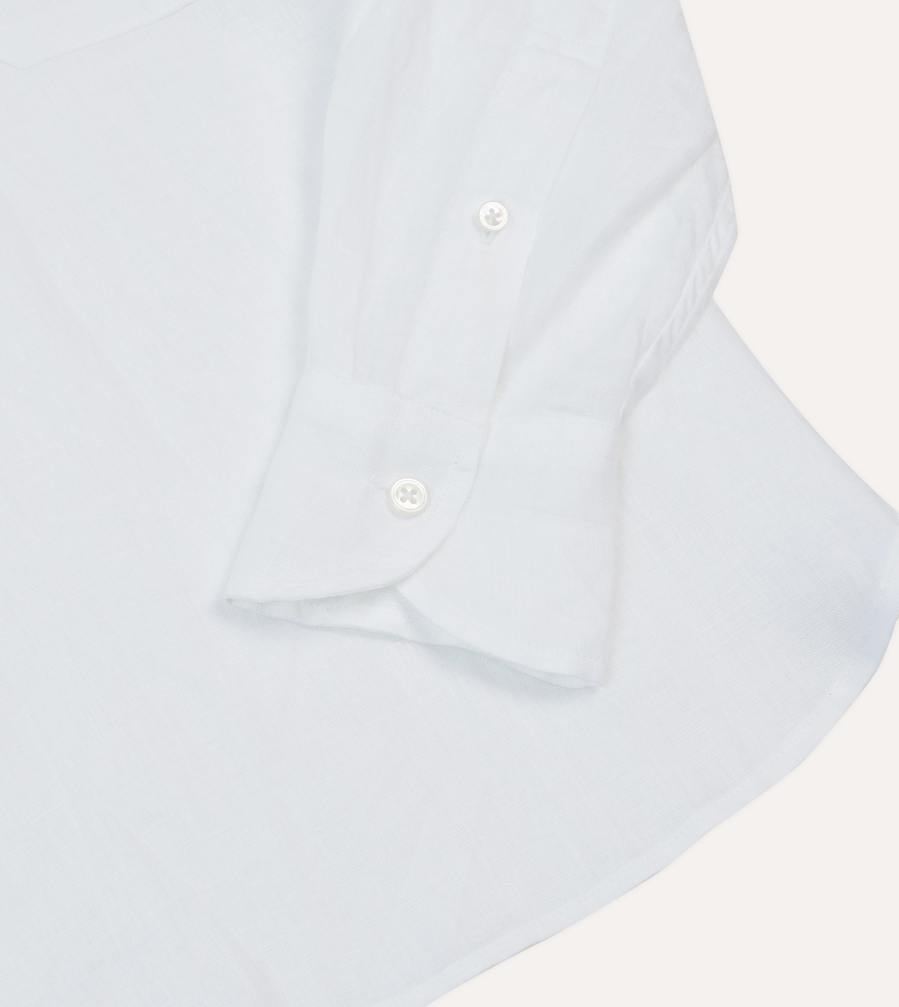 White Linen Long Point Collar Popover Shirt Button Down Design Weekend Vibes
