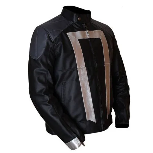 Agents Of Shield Black & Grey Genuine Real Leather Jacket