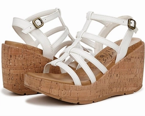 Women Wedge Sandals In White All Season Wear