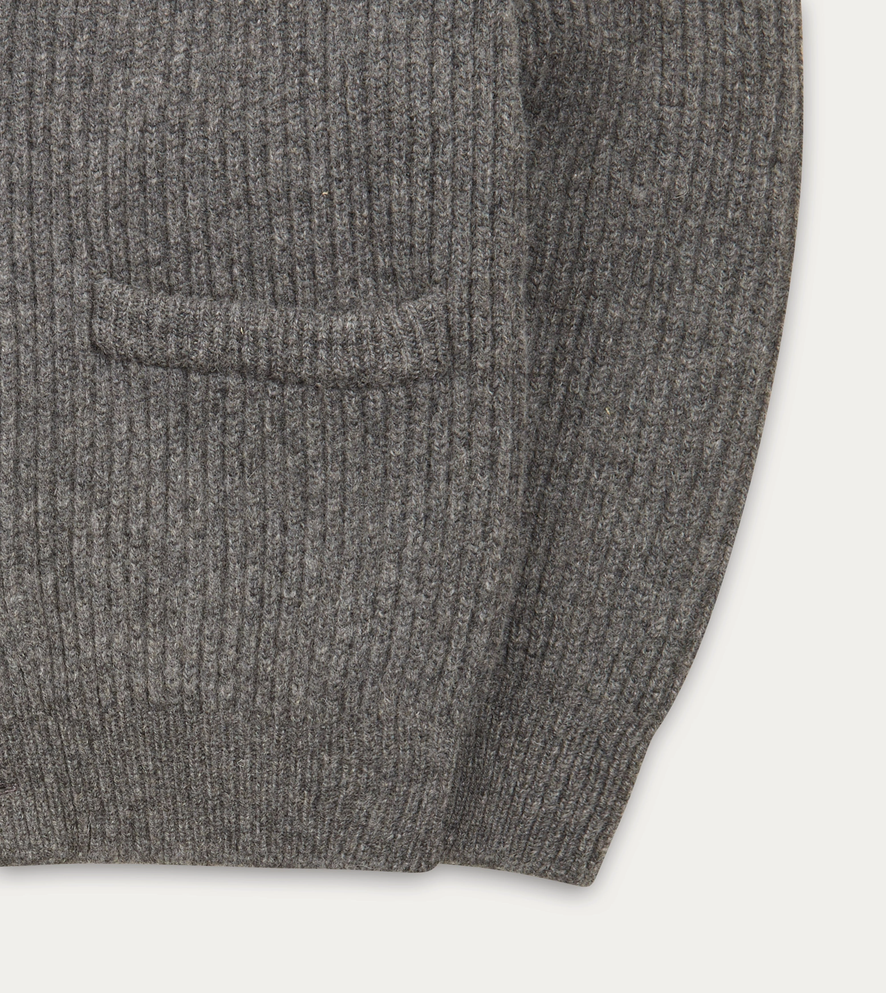 Classic Pick Grey Lambswool Shawl Collar Cardigan