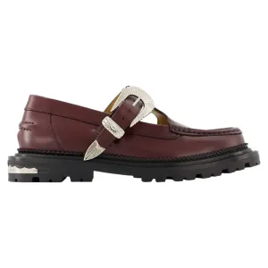 Neutral Mood Casual Shoes Aj1278 Loafers - Toga Pulla - Leather - Burgundy