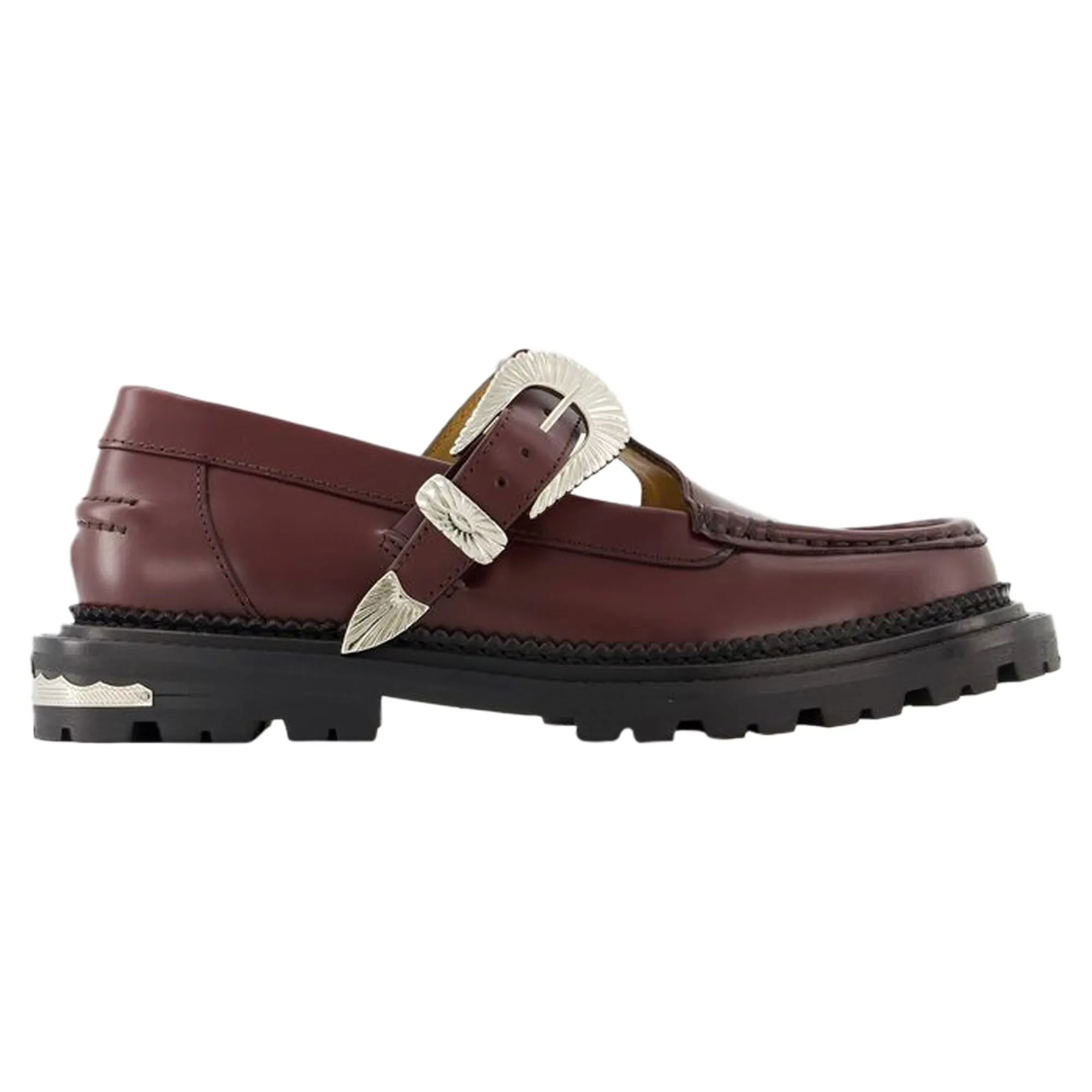 Aj1278 Loafers - Toga Pulla - Leather - Burgundy Book Spot
