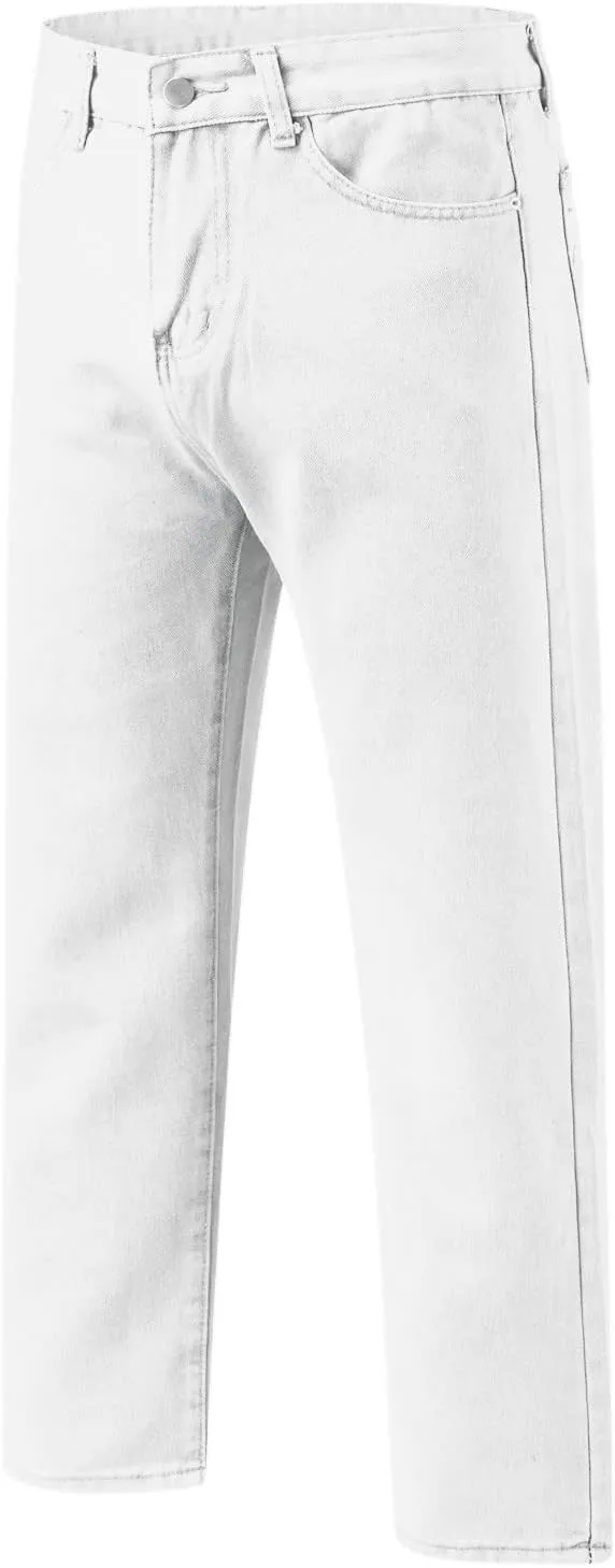 Alalaso Baggy Jeans for Men Women Skater Vintage Plain Pants 2024 Casual Wide Leg Jeans Loose Fit Denim Hip Hop Jeans