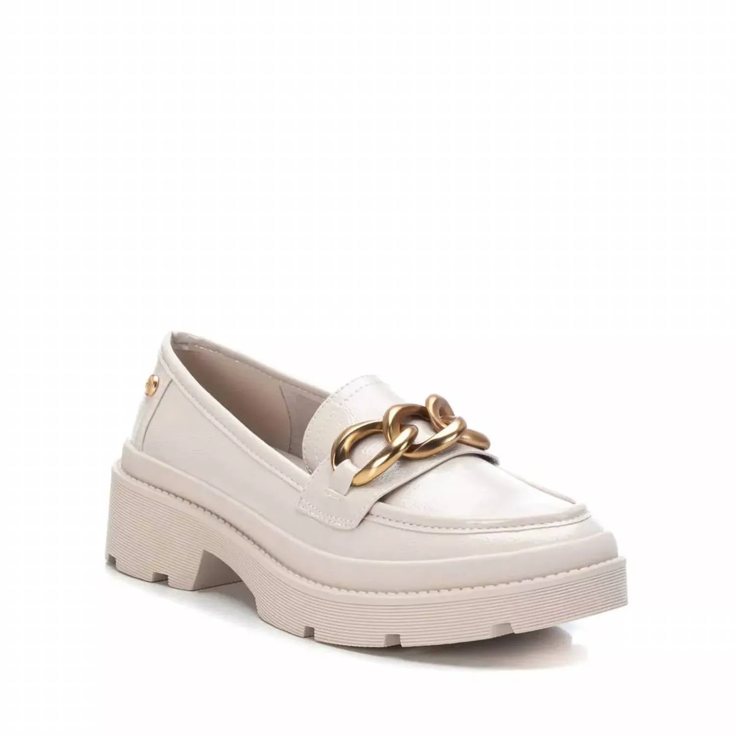 Flat Ease Trendy Casual Shoes Women's Moccasins In Light Beige