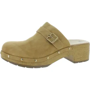 Travel Shoes Throwback Womens Faux Suede Slip On Clogs