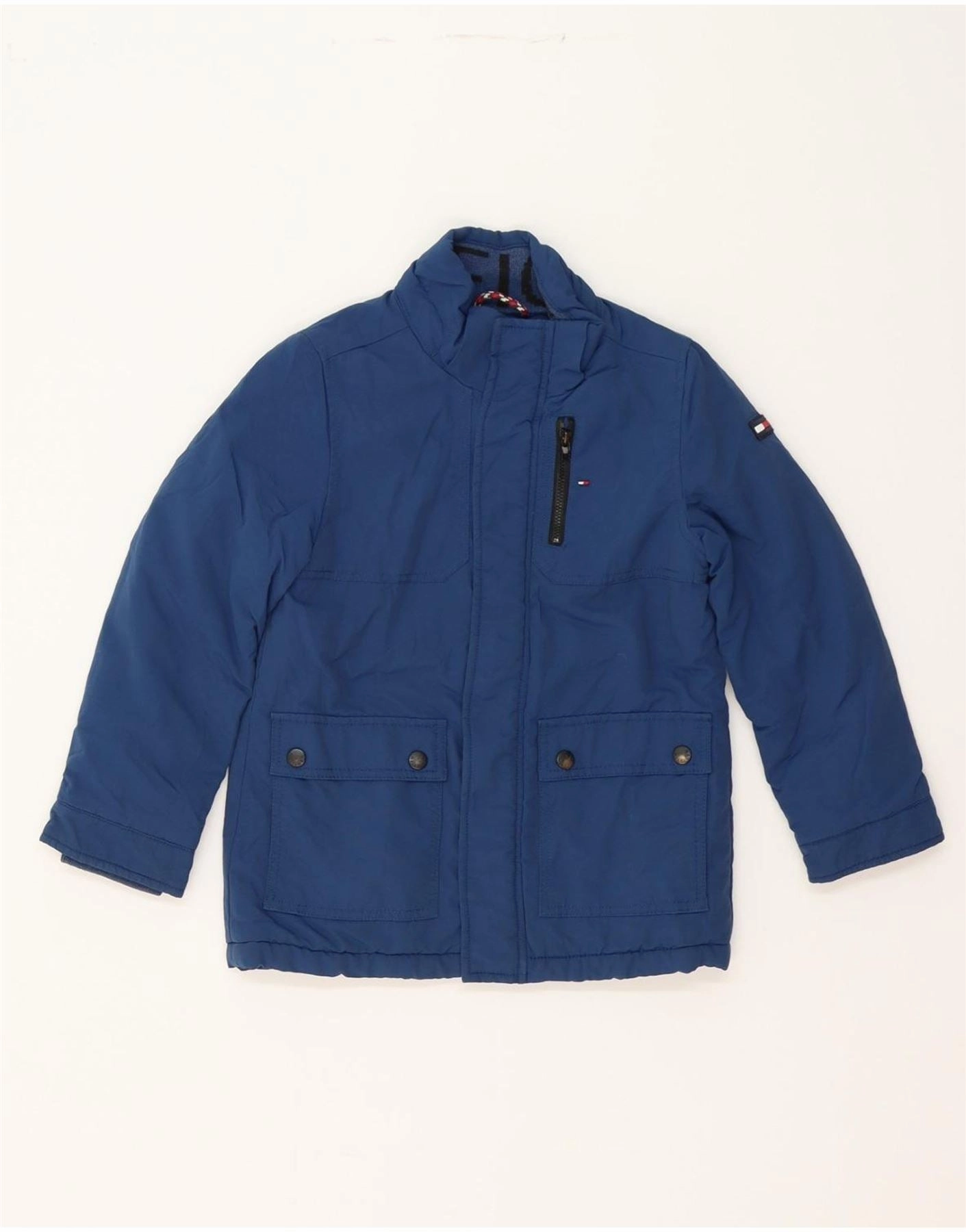 TOMMY HILFIGER Boys Windbreaker Jacket 5-6 Years Blue Polyamide Technique