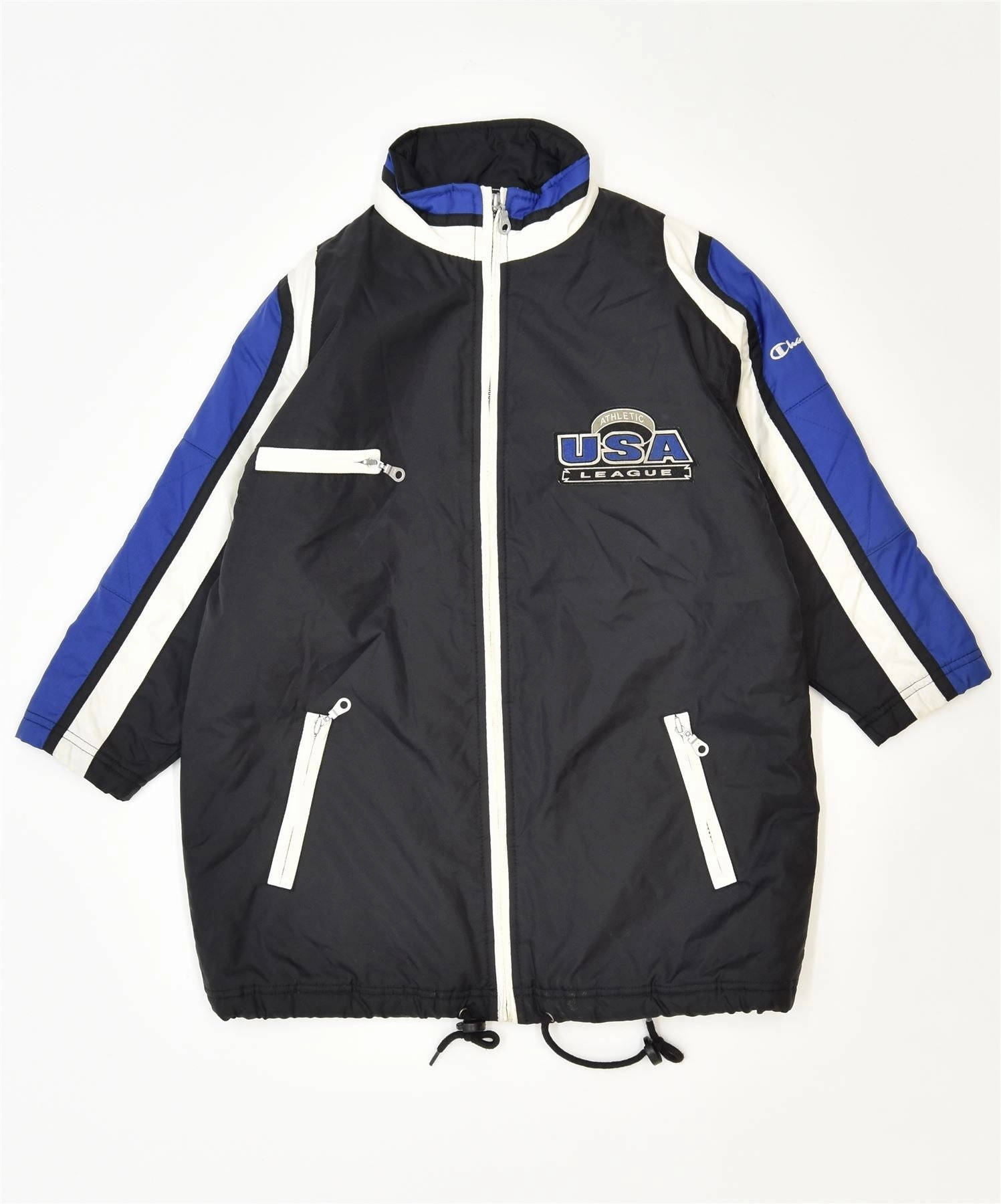 CHAMPION Boys Windbreaker Coat 7-8 Years Black Polyamide See Street Smart
