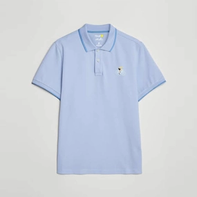 Playful Vibes Fade Resistant Dye Tour De France Men Sky Blue Polo