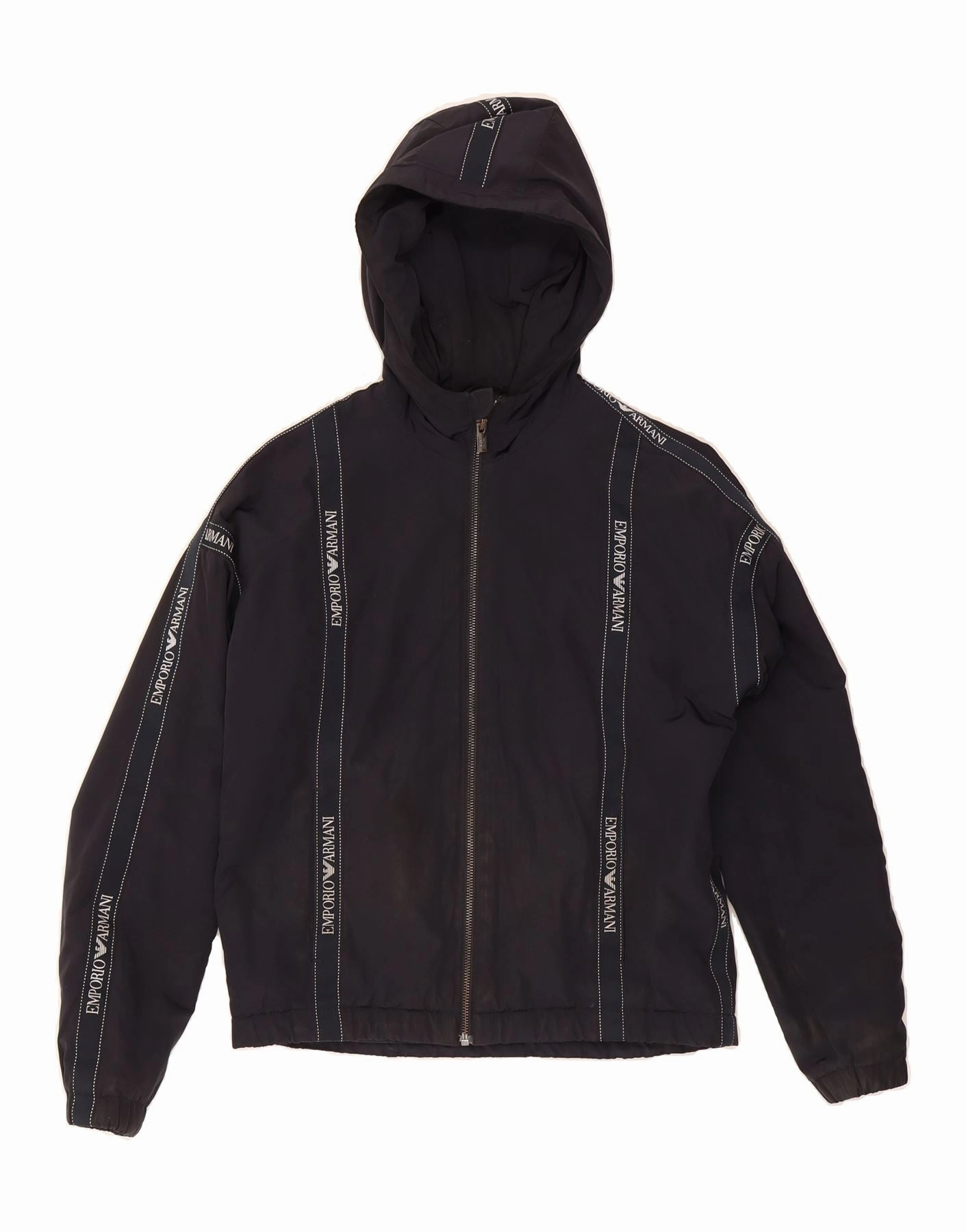Rack EMPORIO ARMANI Boys Graphic Windbreaker Jacket 13-14 Years Navy Blue