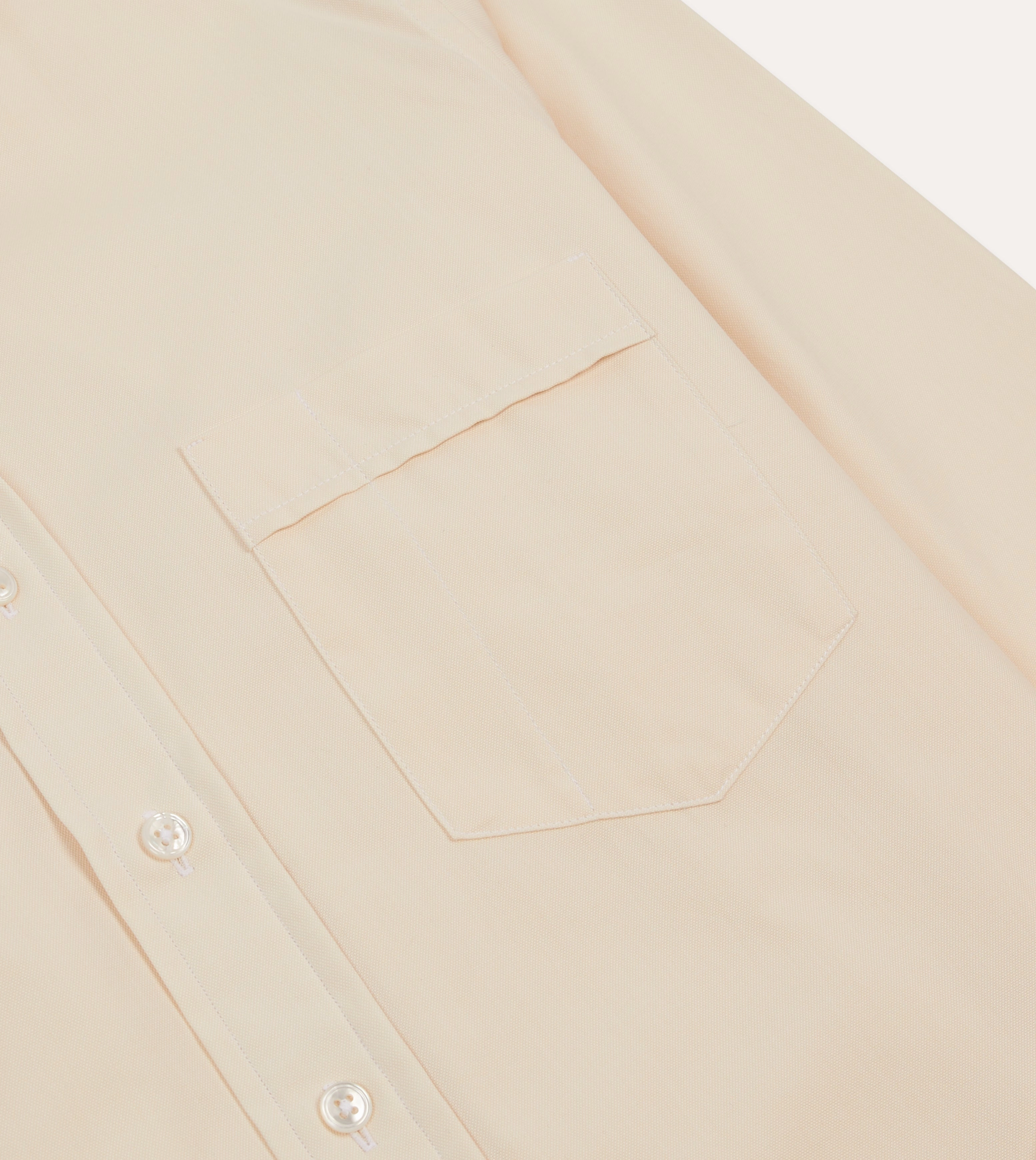 Ecru Pinpoint Oxford Cotton Cloth Button-Down Shirt Vibrant Hue