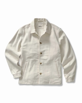 The Crew Jacket in Seeded Natural Sashiko Thermal Comfort Warm Shield