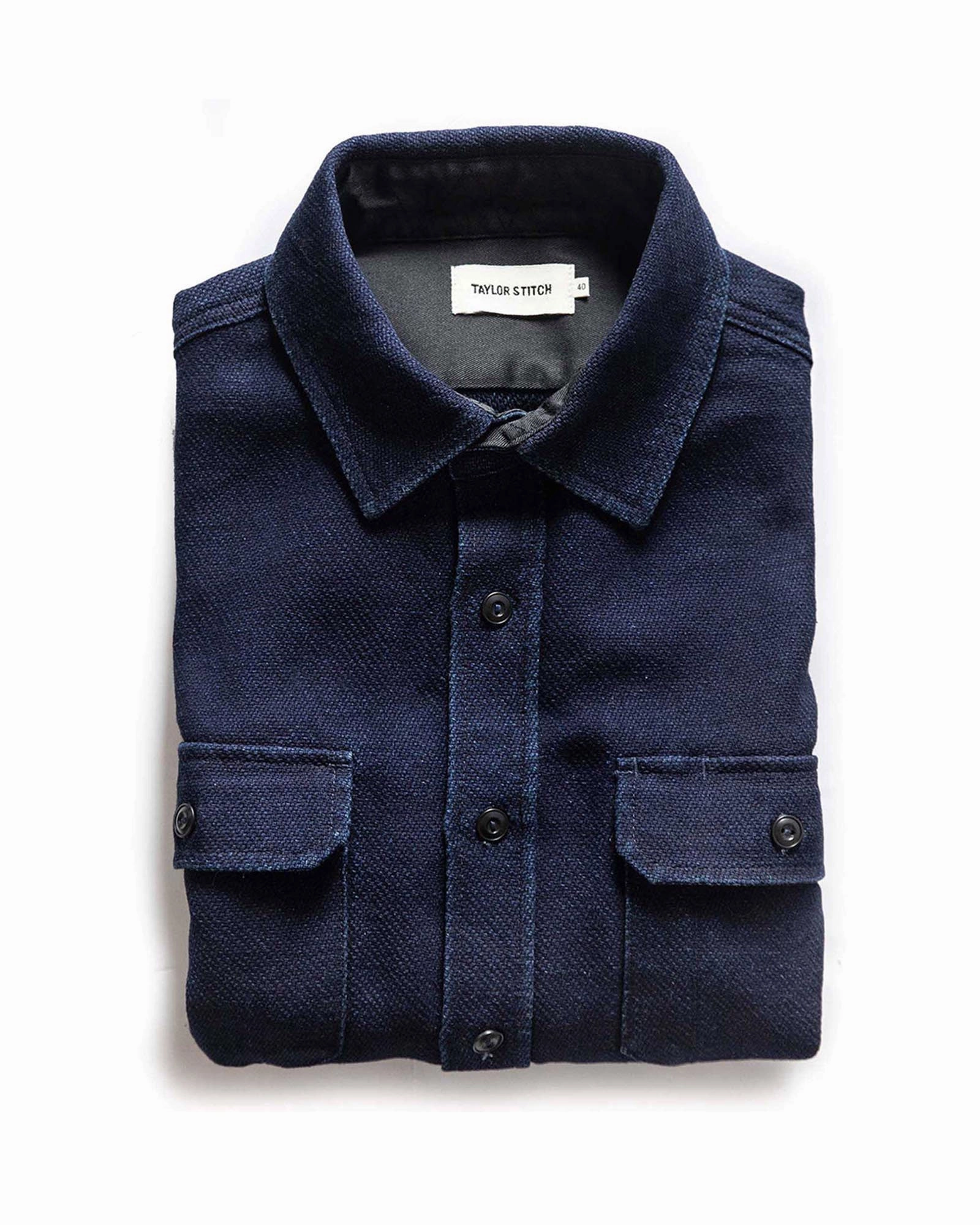 Adjustable Hem Non Iron The Division Shirt in Indigo Twill