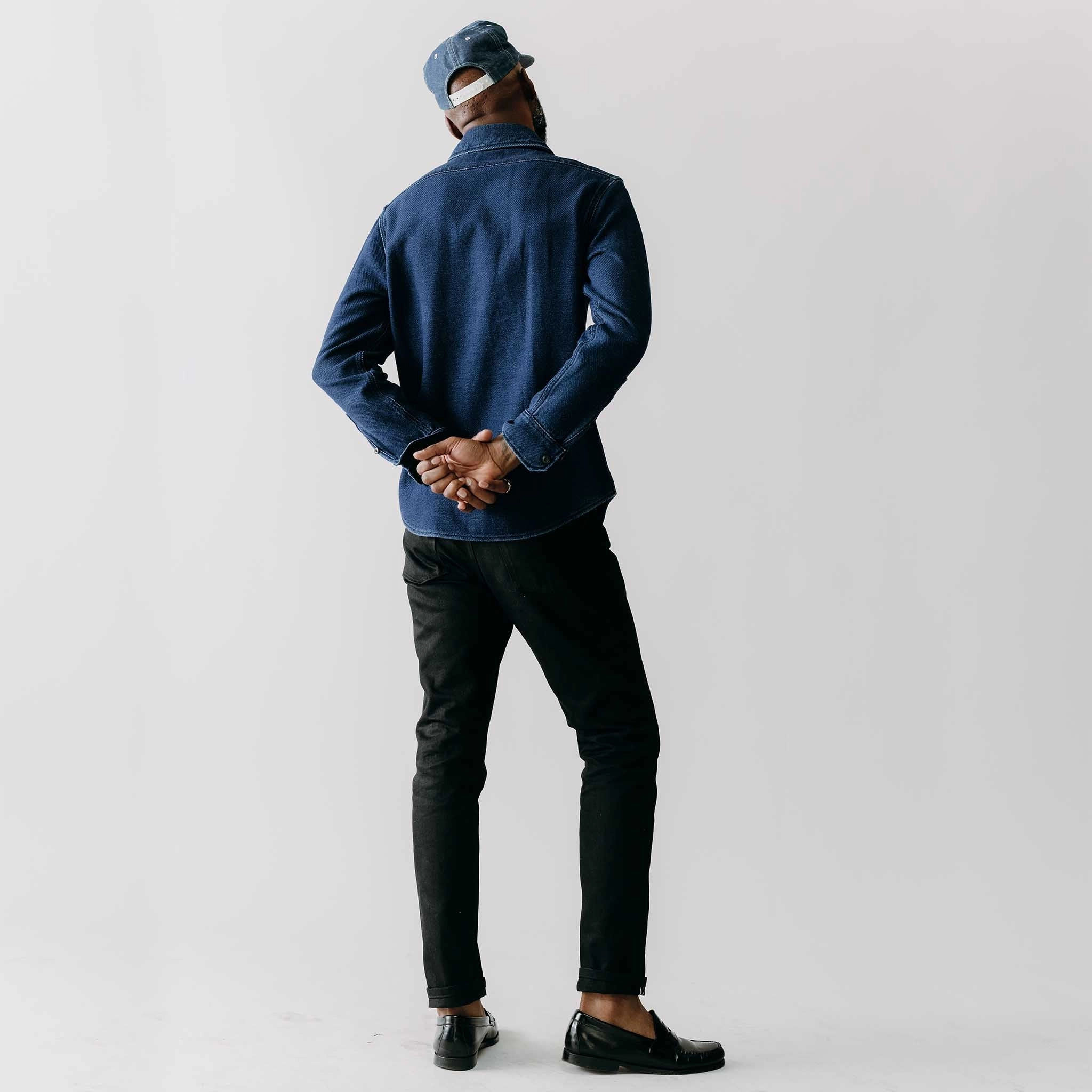 The Division Shirt in Indigo Twill Minimalist Design