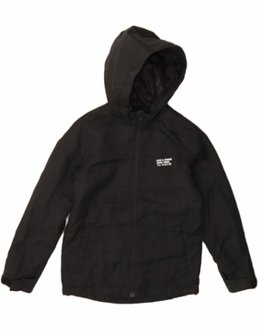 Recognize JACK & JONES Boys Hooded Windbreaker Jacket 9-10 Years Black Polyester